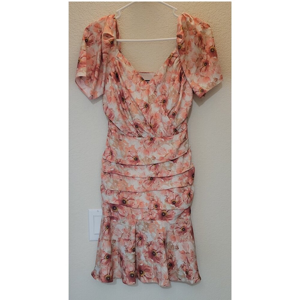 Express Dress short orange white floral size 00